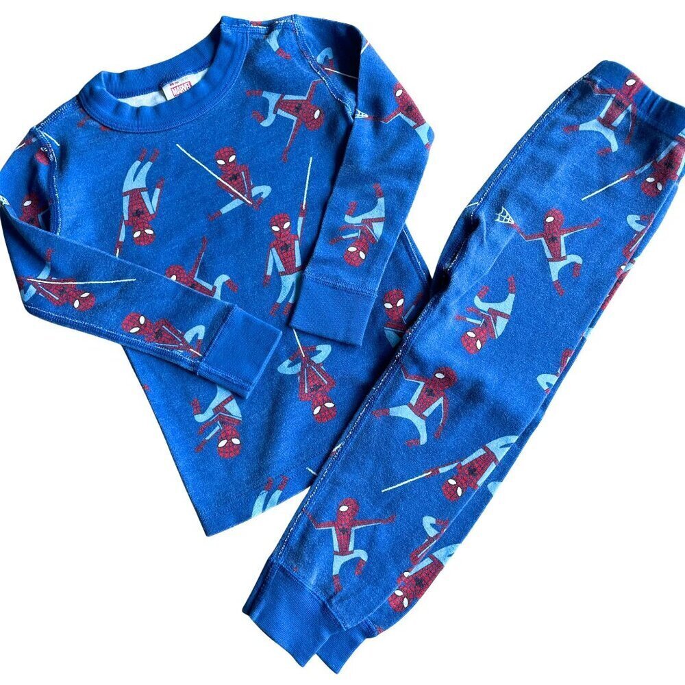 Hanna Andersson X Marvel Spider-Man Organic Long John PJs Pajamas Set - Size 3T
